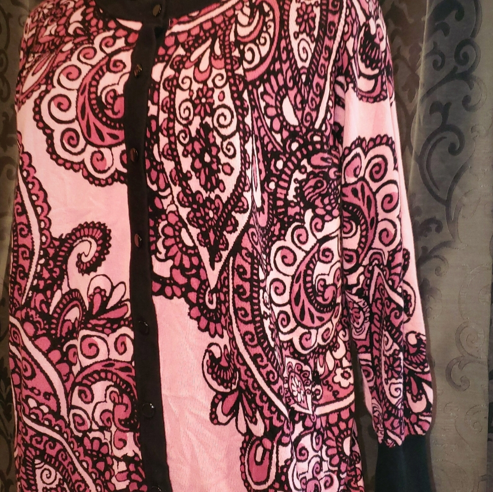 Bob Mackie 1X Art you wear Sweater